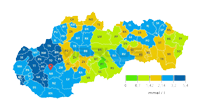 mapa tvrdosti vody