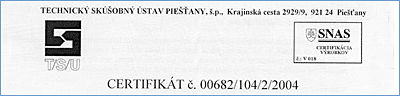 certifikat piestany