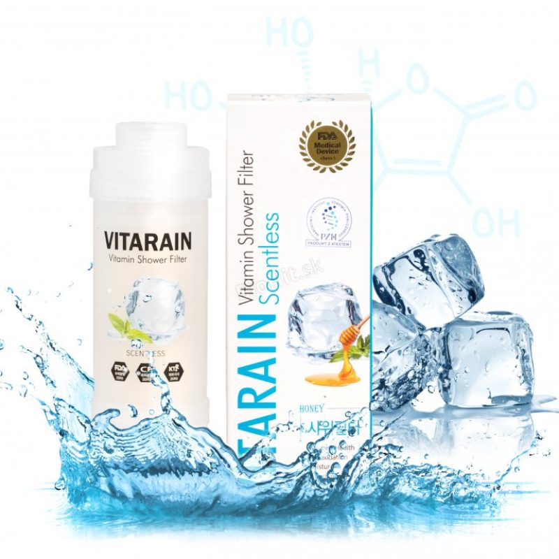 Sprchový filter Vitarain Scentless - Bez vône, jednorazové riešenie. Zabezpečte si jemnejšiu a čistejšiu sprchu bez zápachu s jednorazovým sprchovým filtrom Vitarain