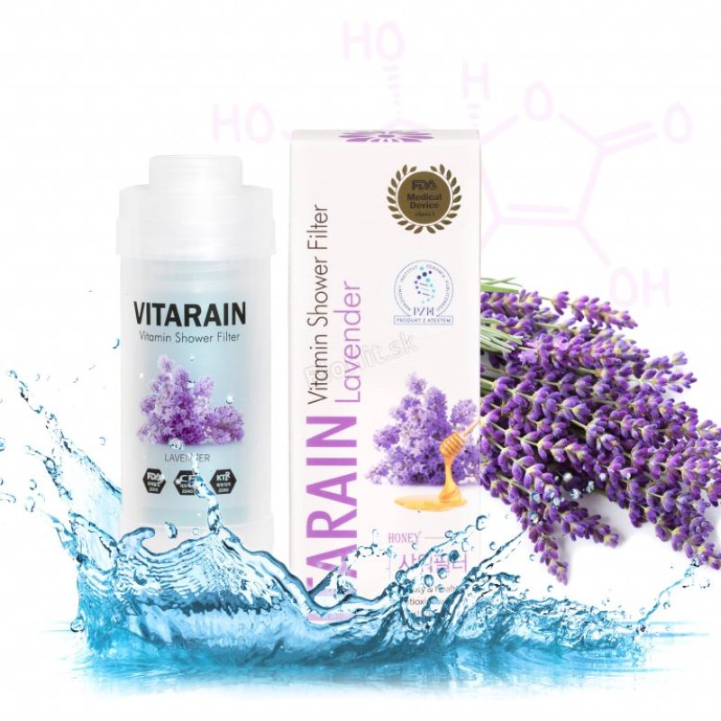Sprchový filter Vitarain Levanduľa - Osviežujúca sprcha s uvoľňujúcou vôňou levandule. Užite si relaxačnú sprchu a jemnú pokožku s Vitarain od Marlus.