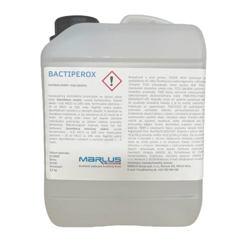 BactiPerox - účinný prostriedok na sanitáciu a odstránenie zápachu zo studničnej vody